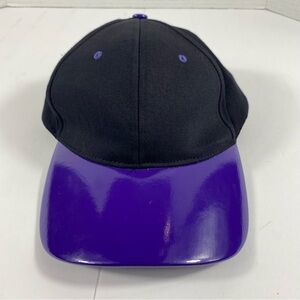 BALERA - Black & Purple - ADULT Size ADJUSTABLE HARD BILL Baseball Cap Hat!